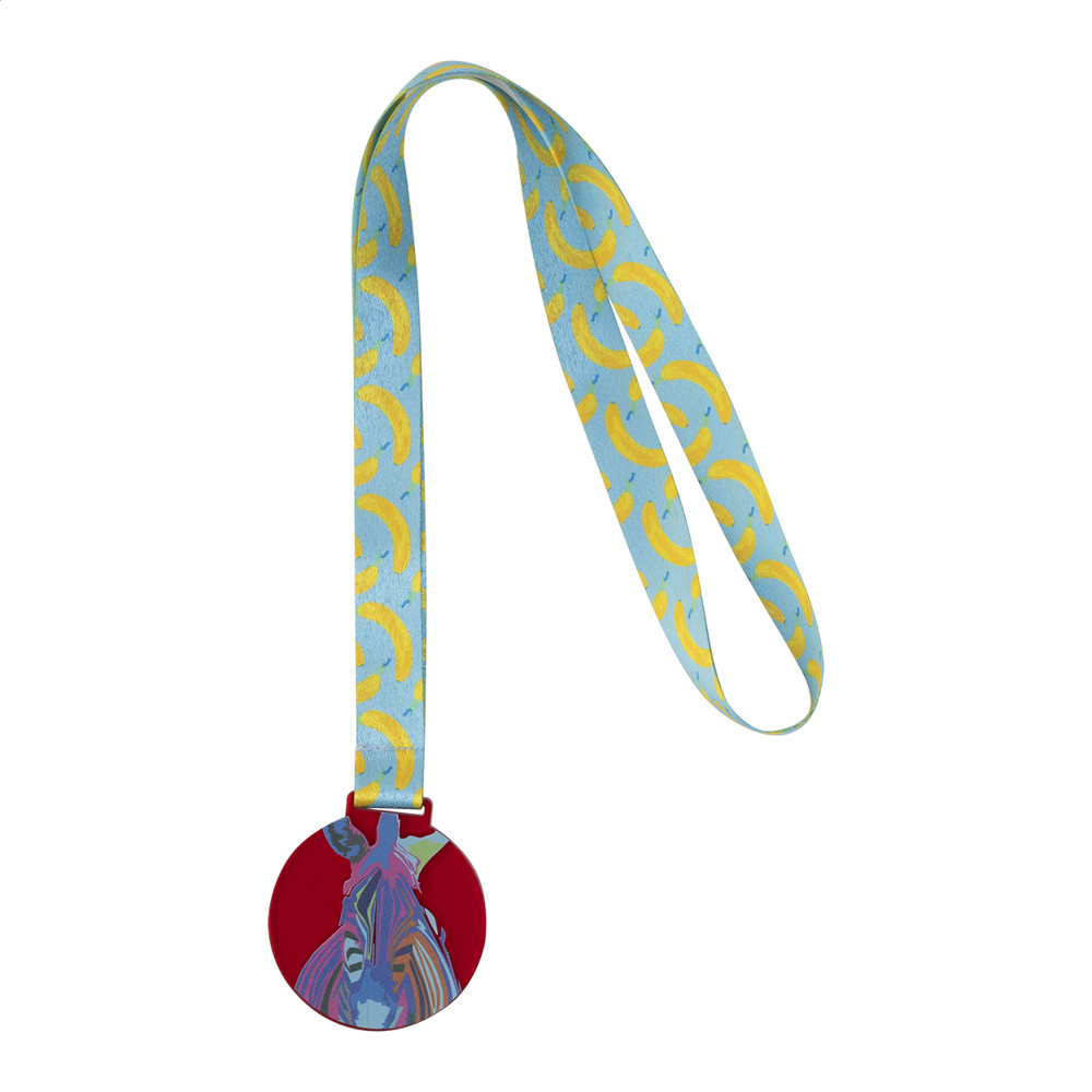 Subdal Colour - custom made medaille - bedrukt of onbedrukt verkrijgbaar - transparant rood