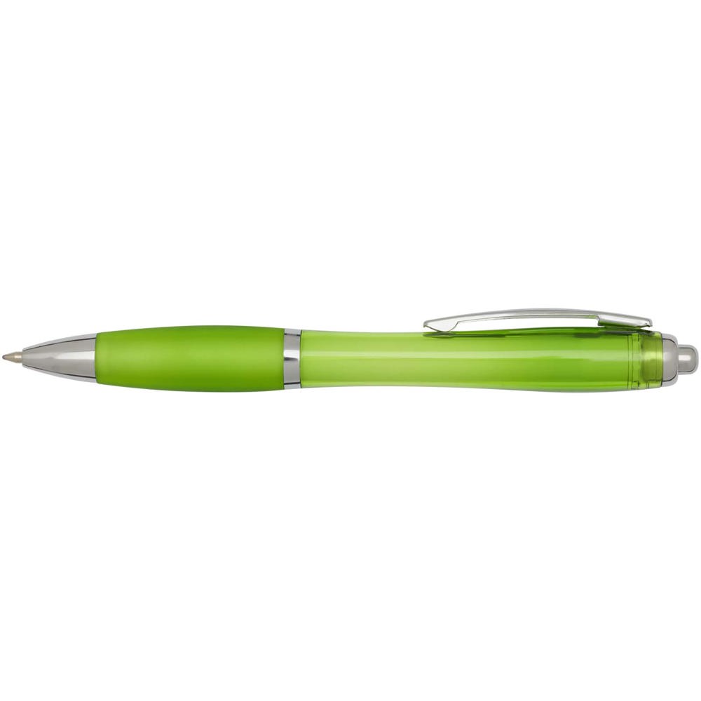 Nash RCS balpen van gerecycled plastic met gekleurde behuizing en grip (zwarte inkt)