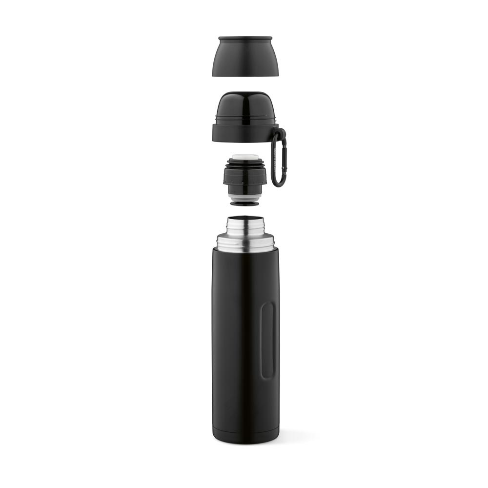 Flinders thermosfles gerecycled roestvrij staal 1080 ml - Zwart