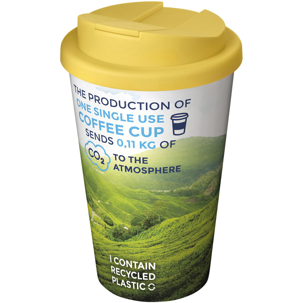 Brite-Americano® 350 ml geïsoleerde beker - voor bedrijven en relatiegeschenken - Wit, Geel