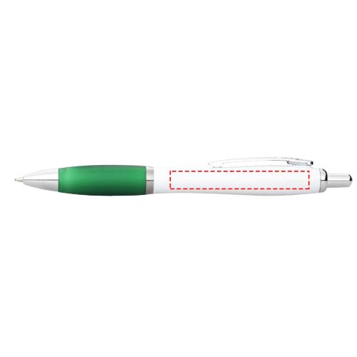 Nash balpen met witte houder en gekleurde grip (blauwe inkt)