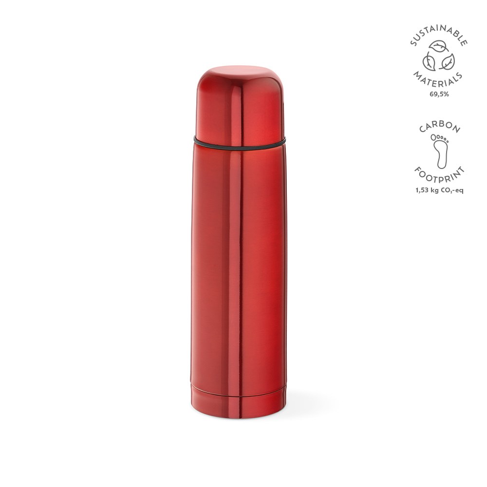 Donau thermos gerecycled roestvrij staal 500 ml - kopen of bedrukken - rood