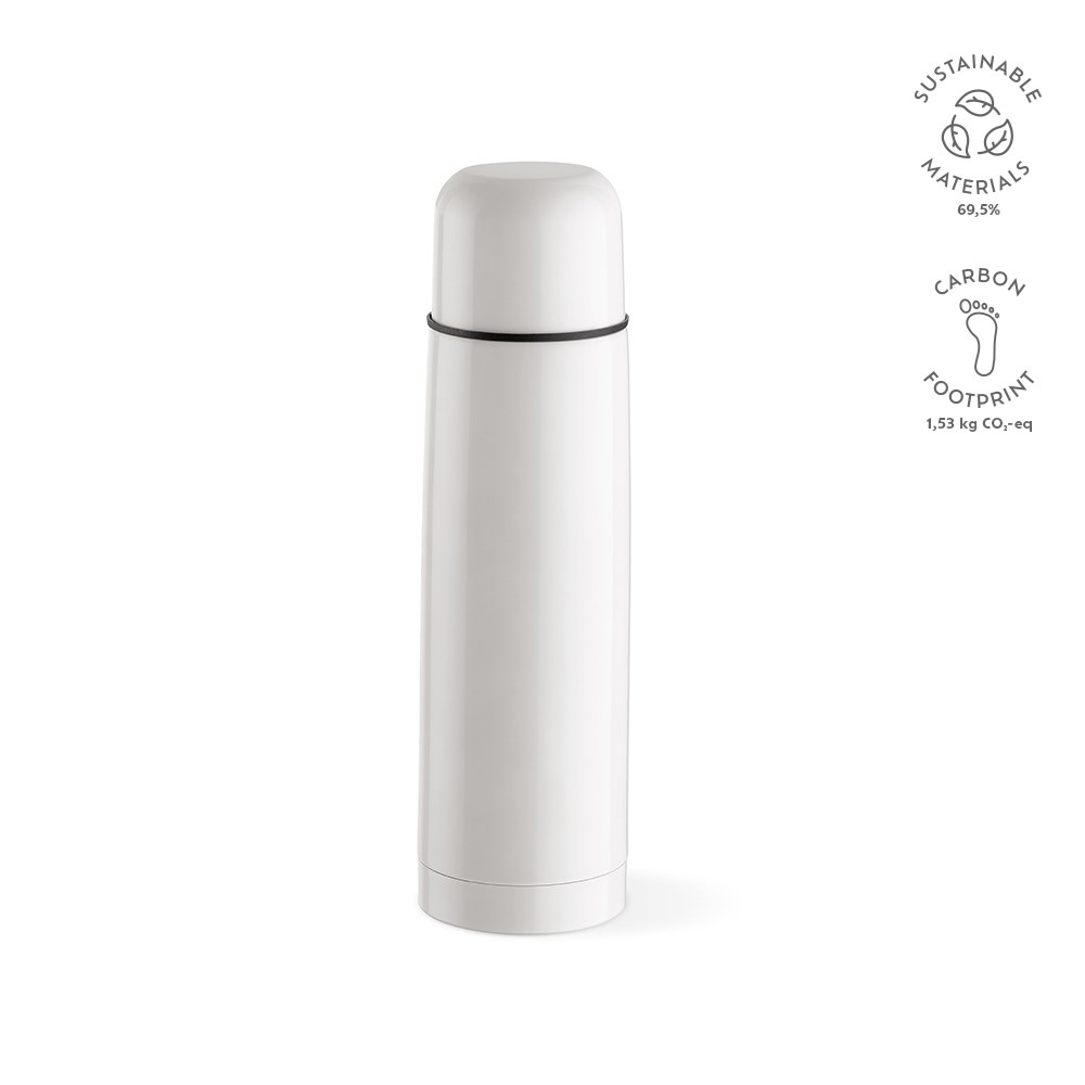 Donau thermos gerecycled roestvrij staal 500 ml - kopen of bedrukken - wit
