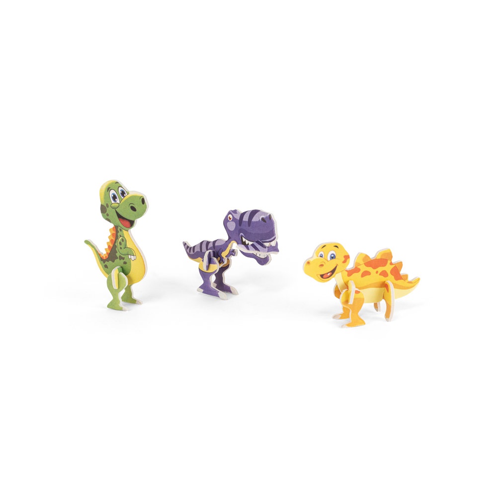 DINOSAURUS. 3D-puzzel in papier in de vorm van een dinosaurus