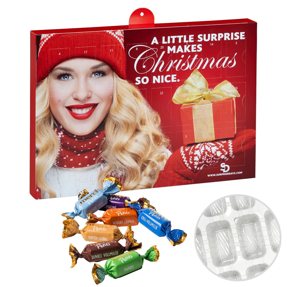 Premium adventskalender - met logo of onbedrukt bestellen - wit