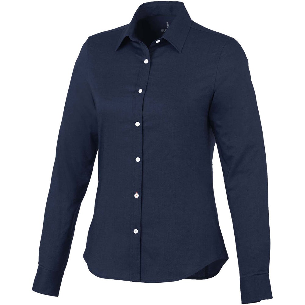 Vaillant oxford damesoverhemd met lange mouwen - kopen of bedrukken - Marineblauw