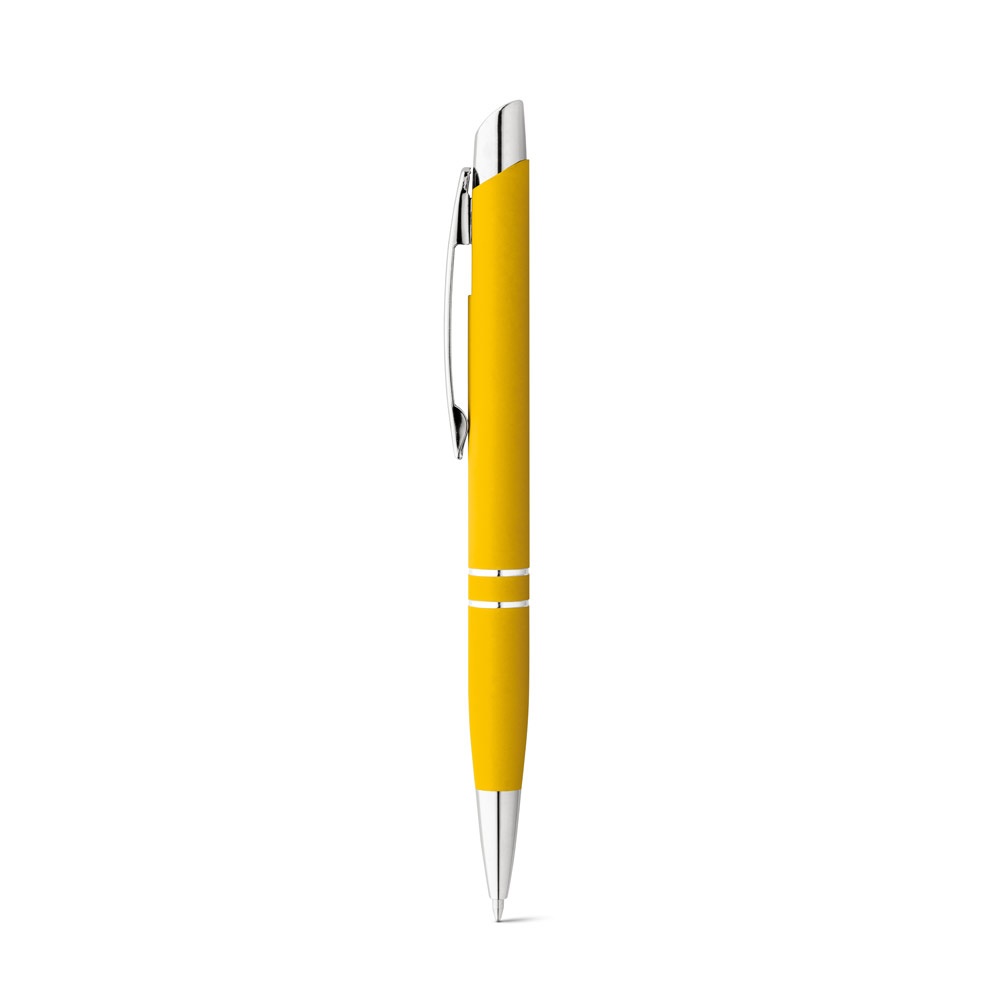 MARIETA SOFT. Aluminium balpen met clip - voor bedrijven en relatiegeschenken - Geel