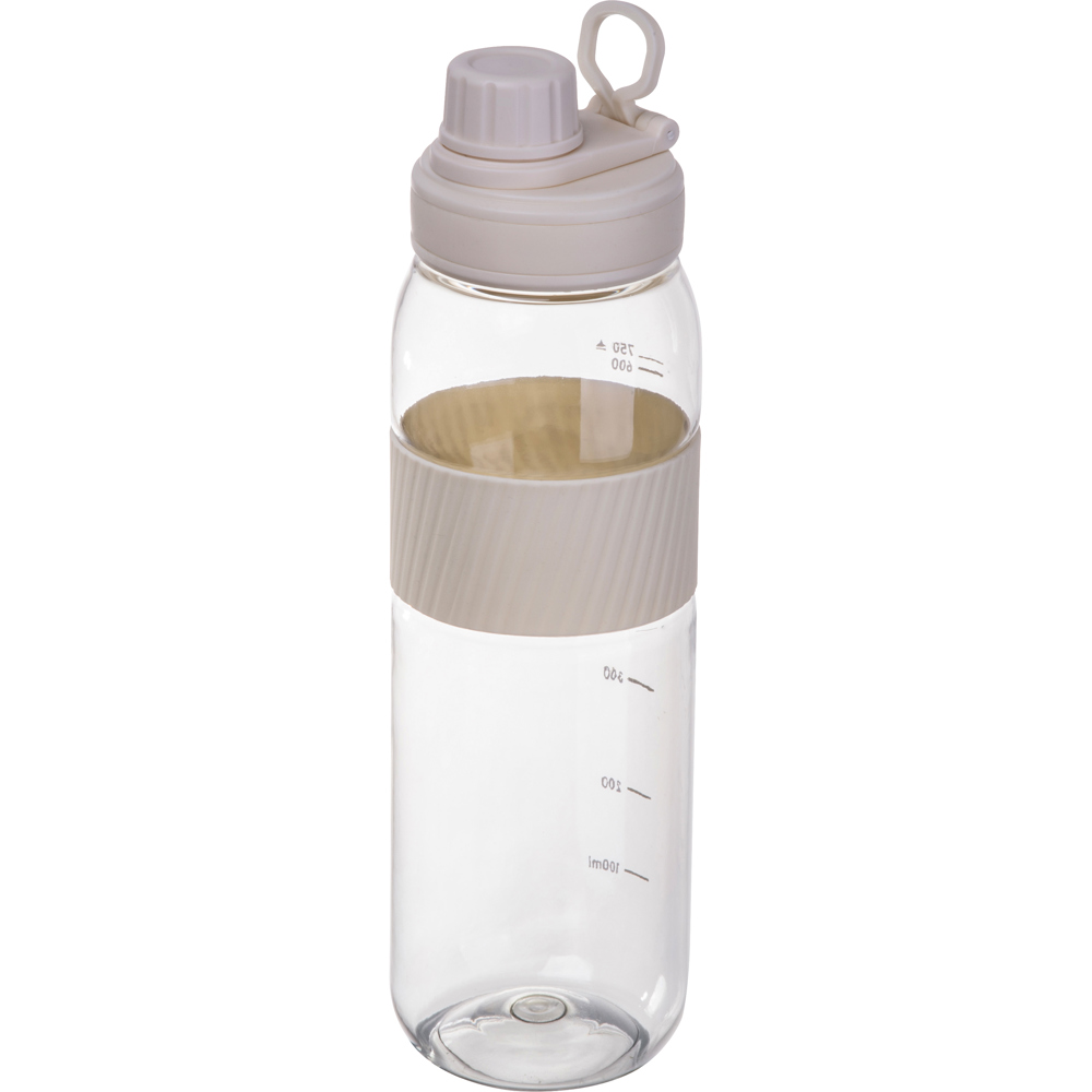 Tritan waterfles met siliconen handvat - Wit