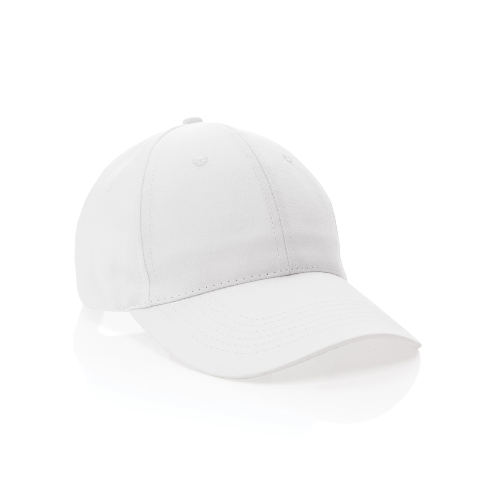 Impact AWARE™ 6 panel 190gr gerecycled katoenen cap - bedrukt of onbedrukt verkrijgbaar - wit (± PMS white)
