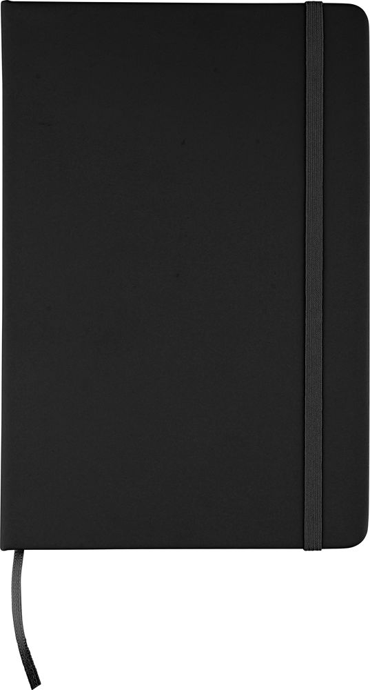 Gerecyclede PU notitieboek Eva - met logo of onbedrukt bestellen - zwart