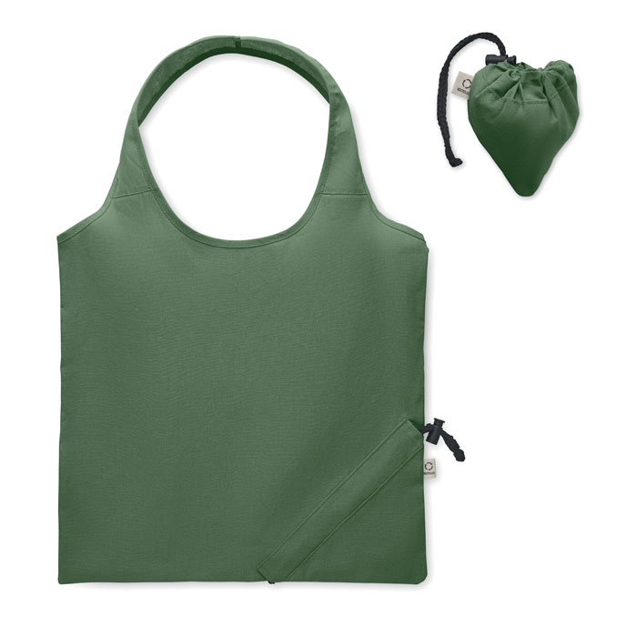 CARRIE COLOUR - Opvouwbare boodschappentas 140g - met logo of onbedrukt bestellen - Donker Marinegroen