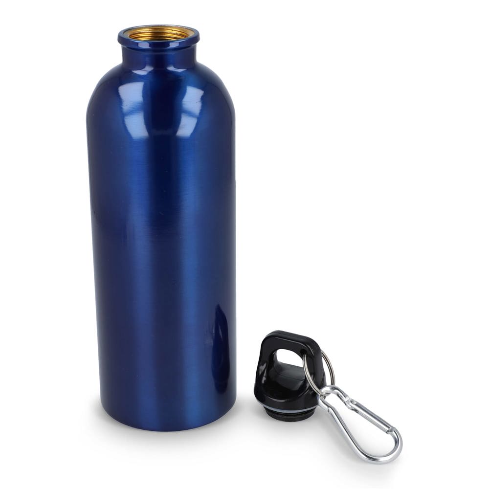 Gerecycled RVS Enkelwandige fles met Karabijnhaak 500ml