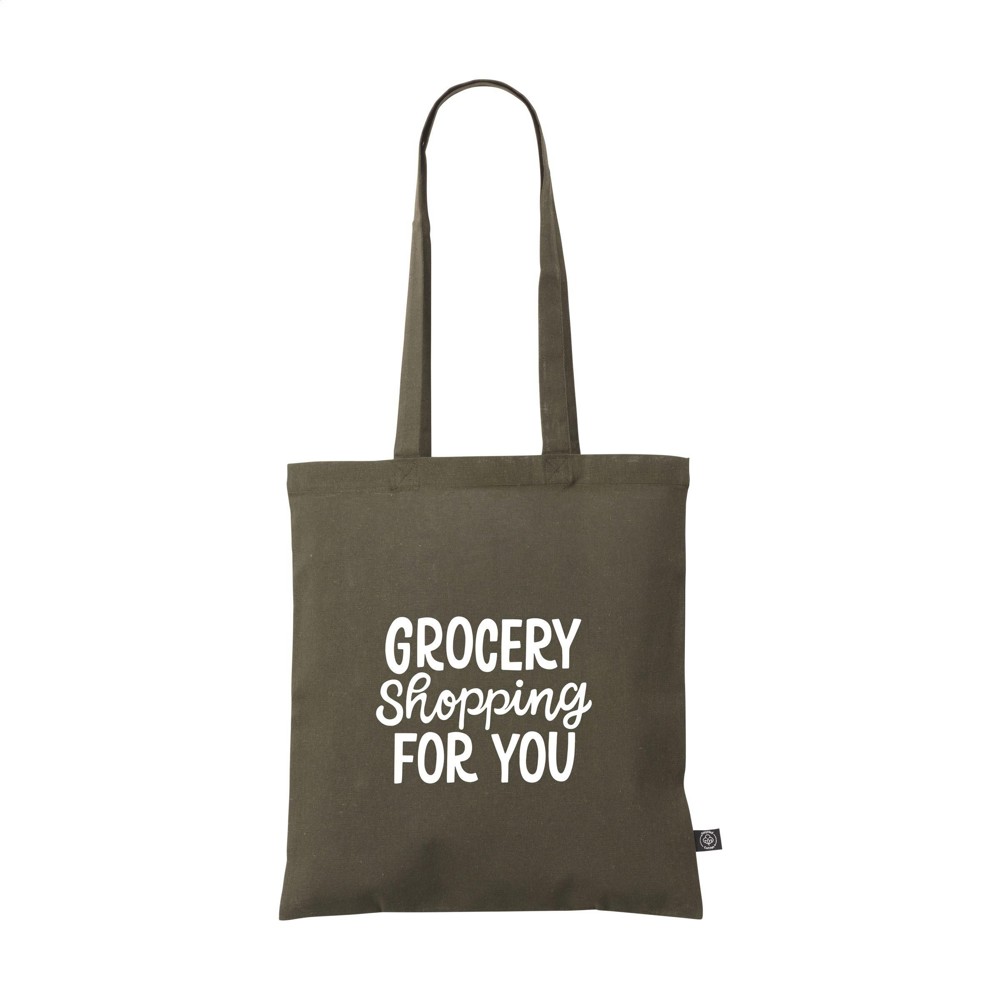 Shoppy Colour Bag GRS Recycled Cotton (150 g/m²) tas - olijfgroen