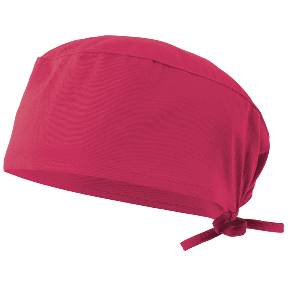 VL ENLIL. Sanitaire keperstof muts (190g/m²), van katoen (35%) en polyester (65%) - met logo of onbedrukt - roze
