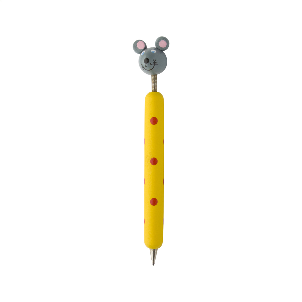 Zoom - pen met figuurtje - bedrukt of onbedrukt verkrijgbaar - geel