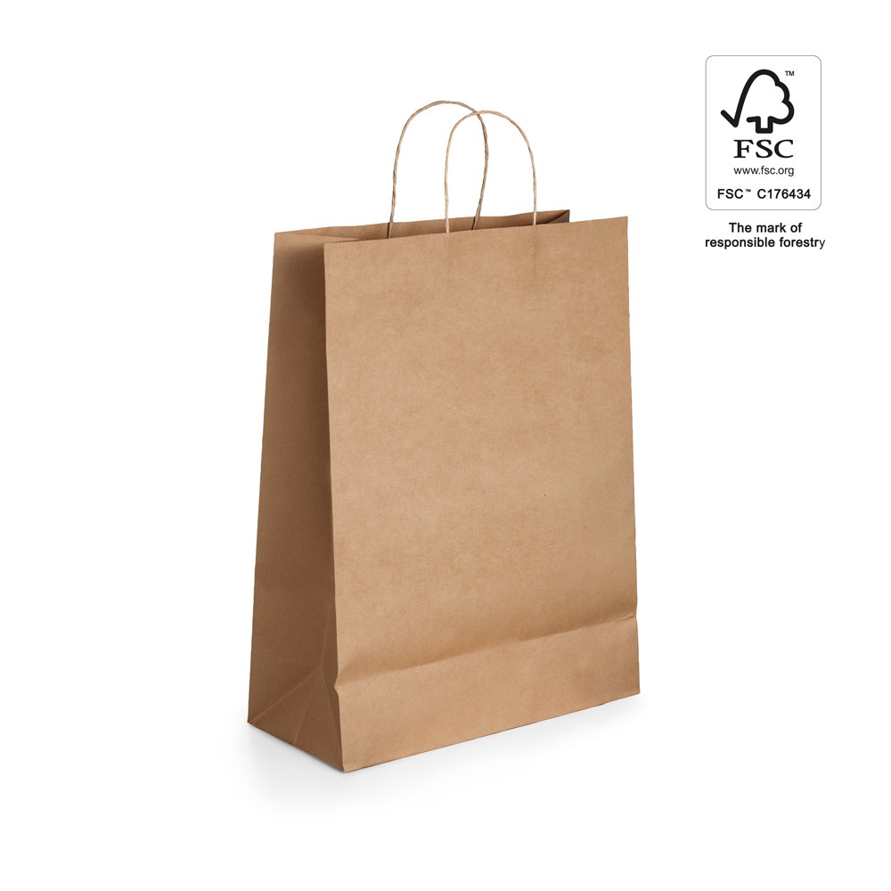TAYLA. Kraftpapieren tas (115 g/m²) - bedrukt of onbedrukt verkrijgbaar