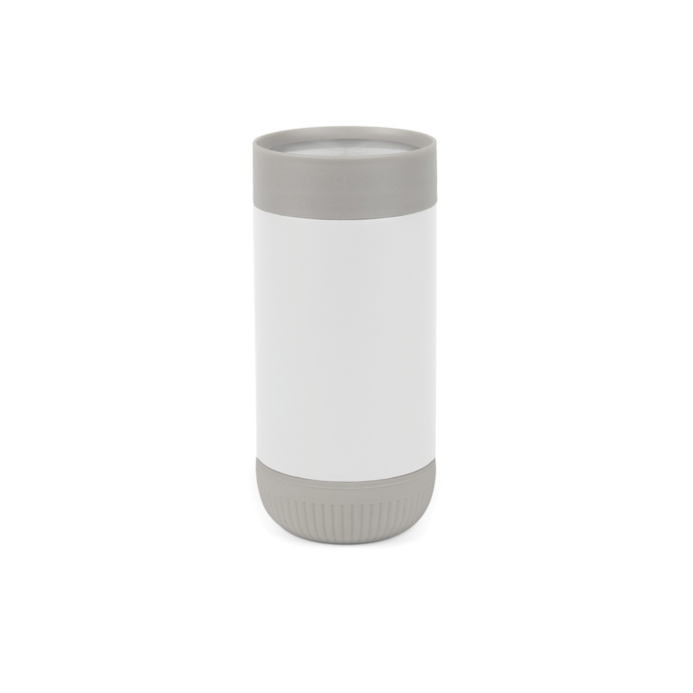 VINGA Erie RCS recycled RVS push mug 350 ML - kopen of bedrukken - wit, grijs (± PMS White/ ± PMS Cool Grey 4 C)