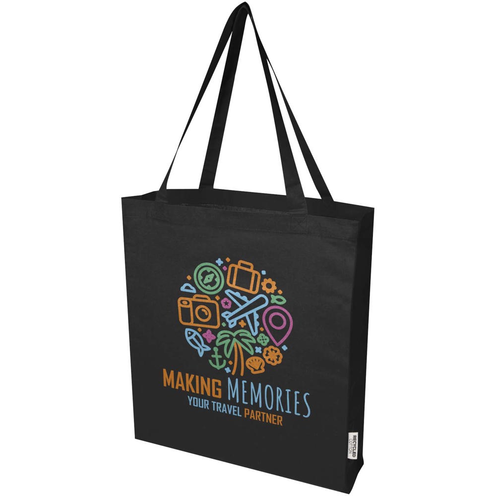 Madras draagtas van 140 g/m² GRS gerecycled katoen met 12L
