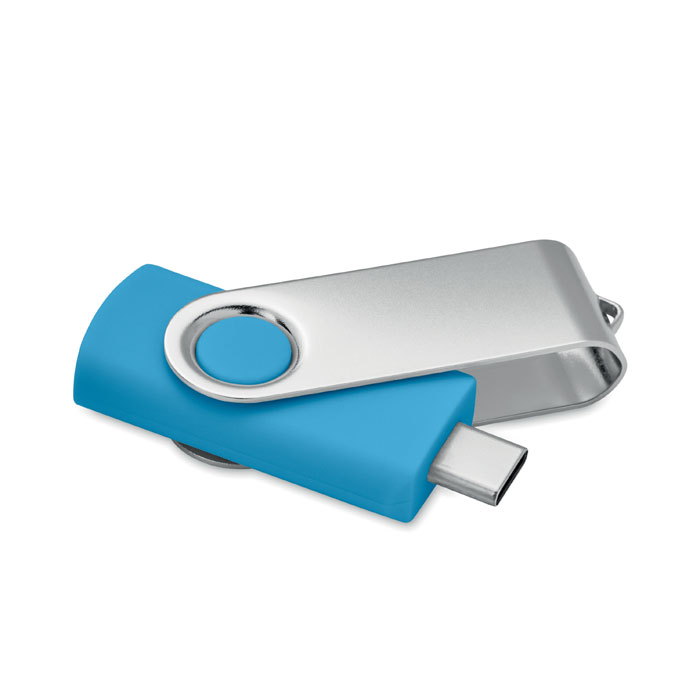 COLODRI - 16GB USB flash 3.0 type-C MO1401 - bedrukt of onbedrukt verkrijgbaar - Turquoise