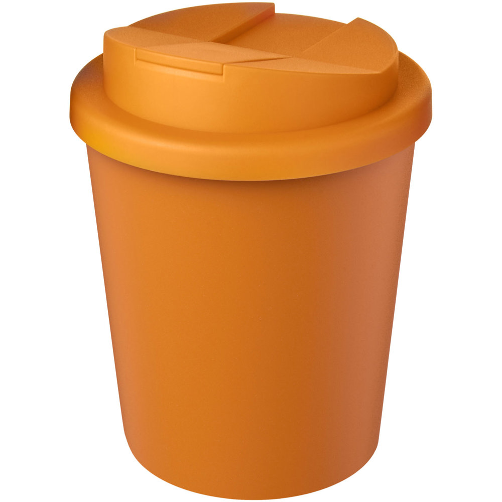 Americano® Espresso Eco 250 ml gerecyclede beker met knoeibestendig deksel - bedrukt of onbedrukt verkrijgbaar - oranje