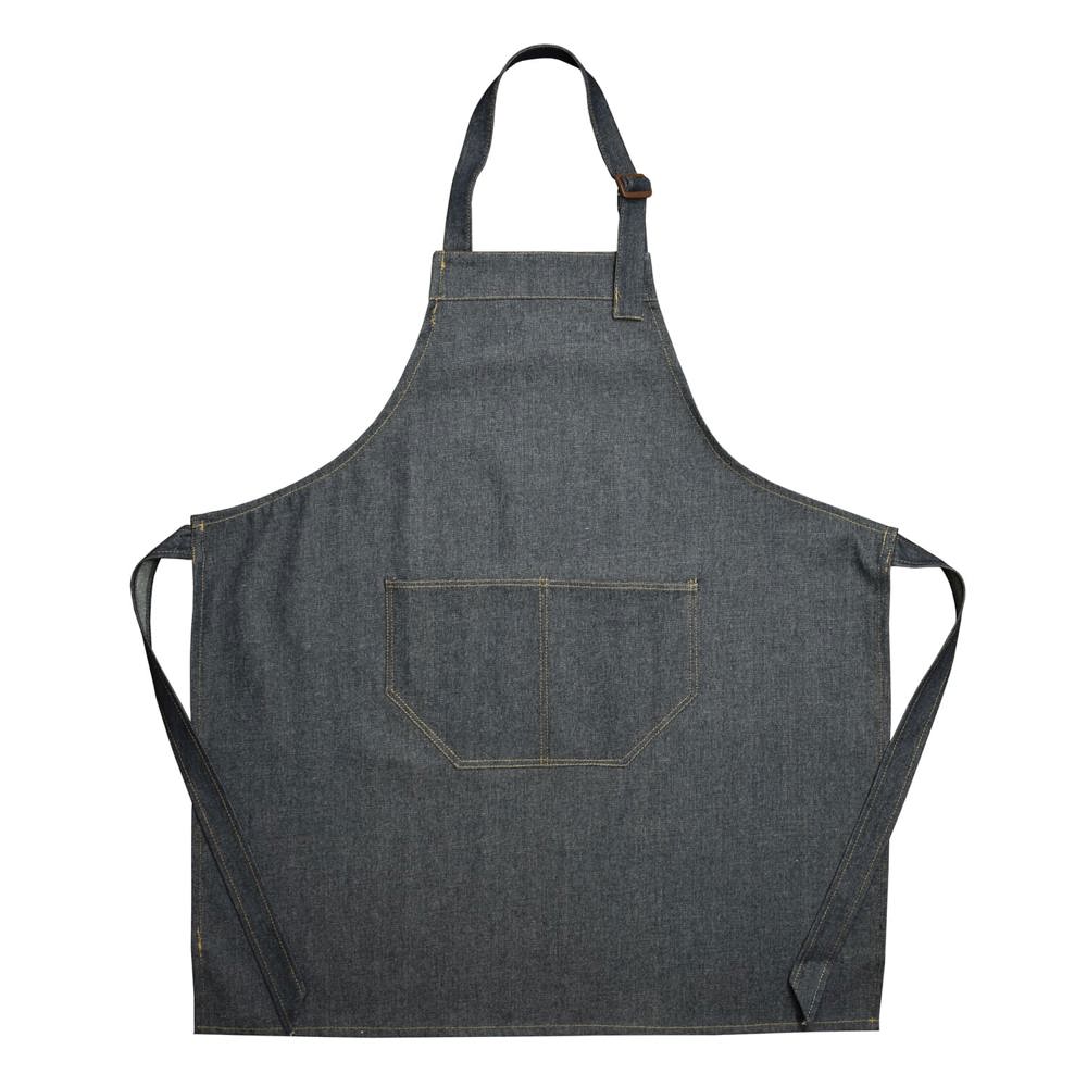 Denim halterschort 85x75 cm - kopen of bedrukken