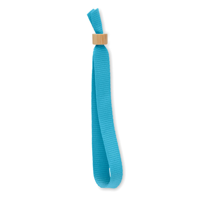 FIESTA - RPET polyester polsband - bedrukt of onbedrukt verkrijgbaar - turquoise