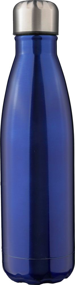 Gerecyclede RVS dubbelwandige drinkfles Lombok - bedrukt of onbedrukt verkrijgbaar - blauw