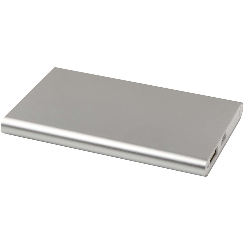 Pep aluminium powerbank 4000 mAh - met logo of onbedrukt bestellen - Zilver