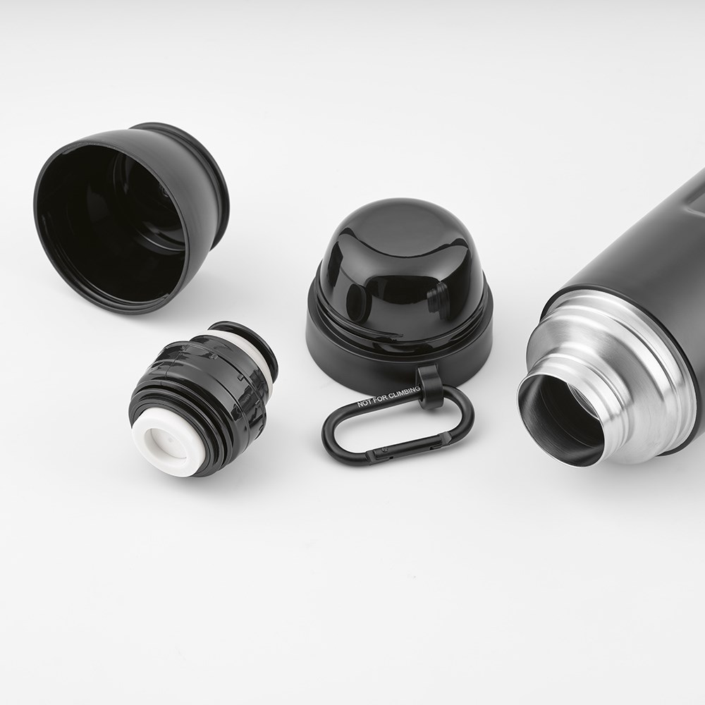 Flinders thermosfles gerecycled roestvrij staal 1080 ml - Zwart