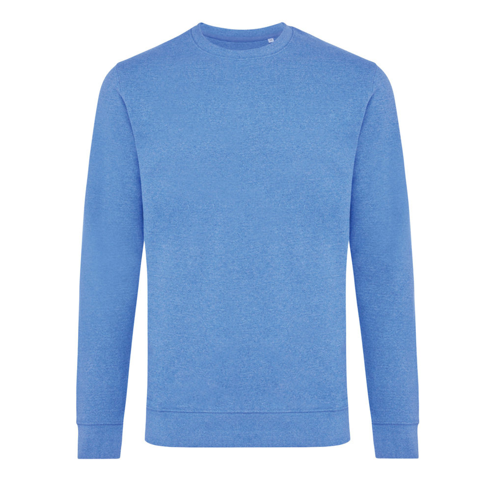 IQONIQ Denali gerecycled katoen sweater ongeverfd - voor bedrijven en relatiegeschenken - heather blue (± PMS heather blue)
