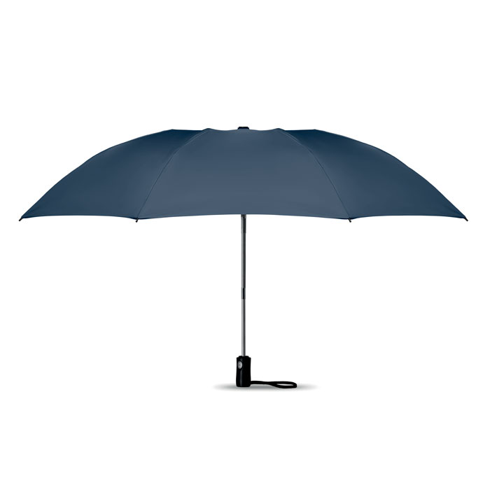 DUNDEE FOLDABLE - Opvouwbare reversible paraplu - met logo of onbedrukt bestellen - blauw