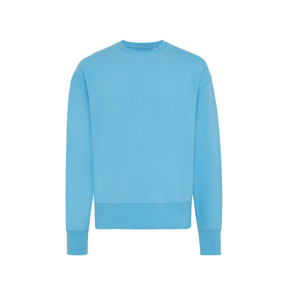 IQONIQ Kruger gerecycled katoen relaxed sweater - voor bedrijven en relatiegeschenken - tranquil blue (± PMS 17-4139TCX)