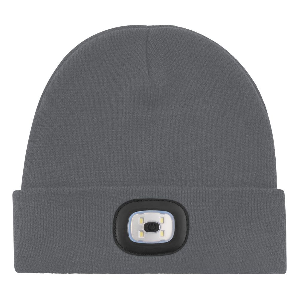 Gebreide muts met ledlamp - bedrukt of onbedrukt verkrijgbaar - Donkergrijs (PMS Cool Grey 11c) / Donkergrijs