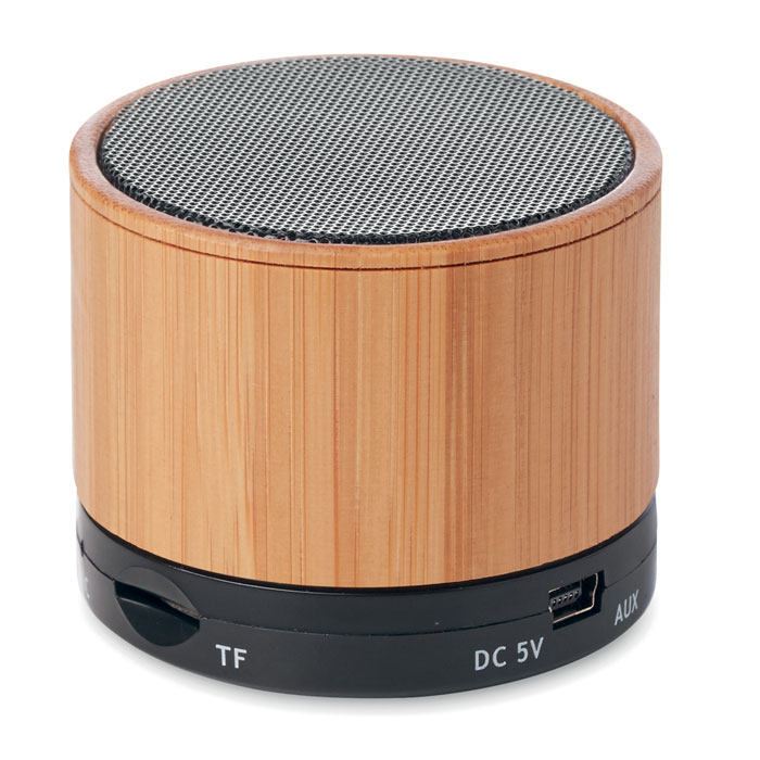 ROUND BAMBOO - Draadloze luidspreker