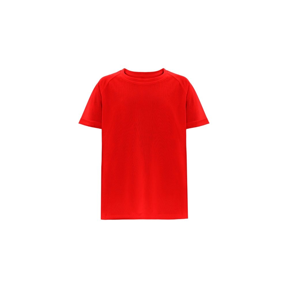 THC MOVE KIDS. Technisch T-shirt met korte mouwen in polyester voor kinderen - met logo of onbedrukt bestellen - rood