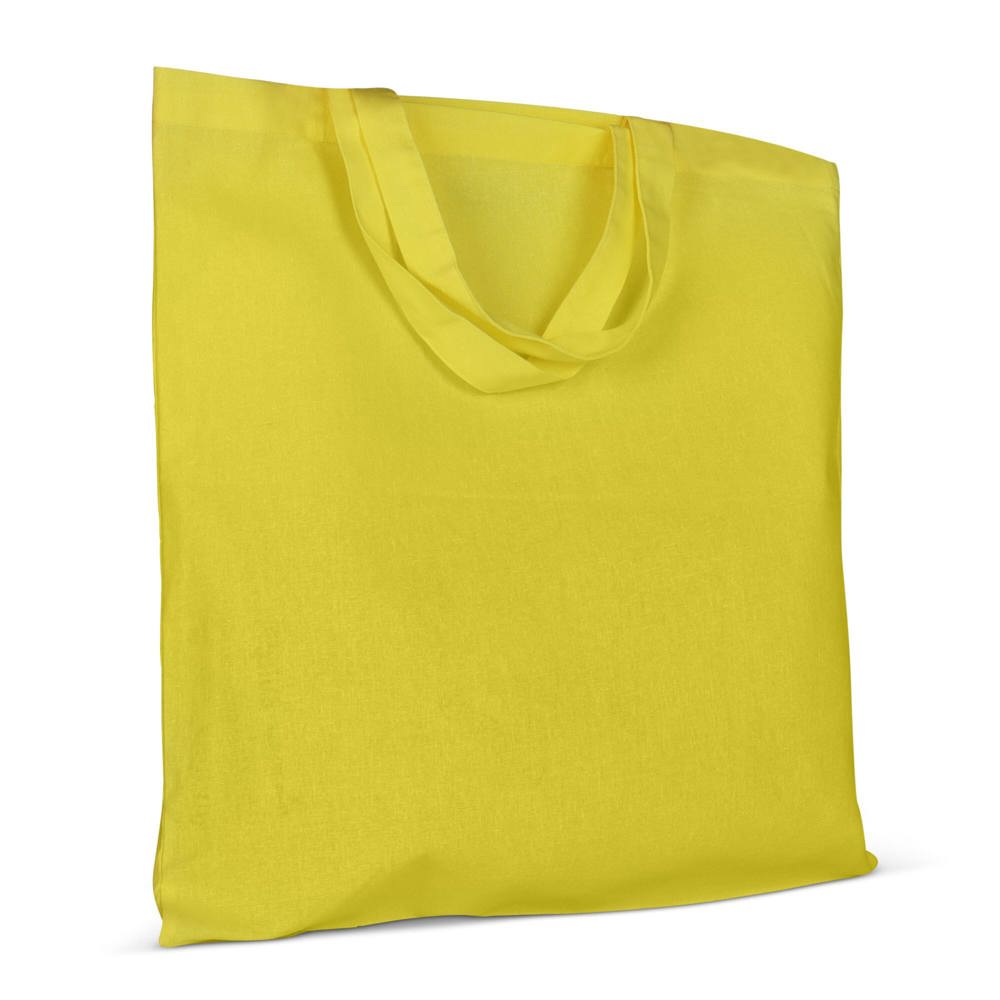 Schoudertas OEKO-TEX® gekleurd kort 140g/m² 38x42 cm - bedrukt of onbedrukt verkrijgbaar - geel