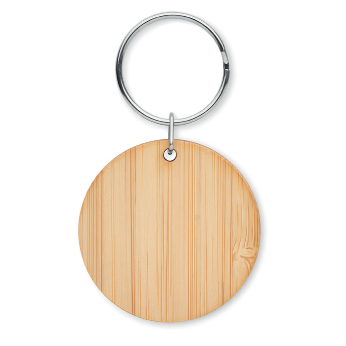ROUNDBOO - Ronde bamboe sleutelhanger