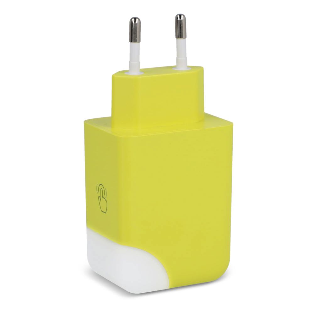 Xoopar Ice-G 65W GaN stroomadapter - voor bedrijven en relatiegeschenken - geel
