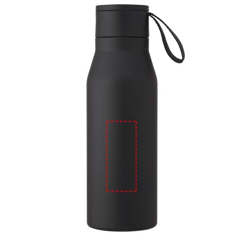 Ljungan koperen vacuüm geïsoleerde roestvrijstalen fles van 500 ml met PU leren band en deksel