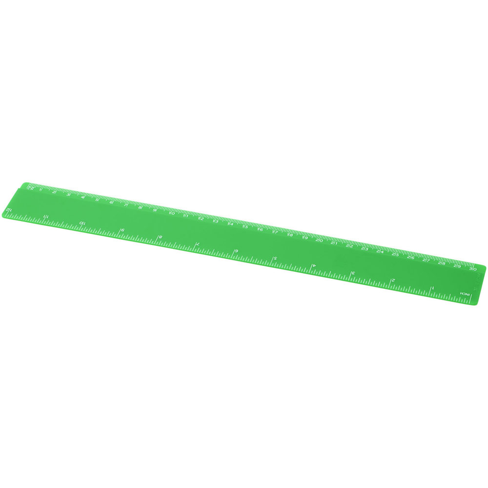 Renzo 30 cm kunststof liniaal - met logo of onbedrukt bestellen - Groen