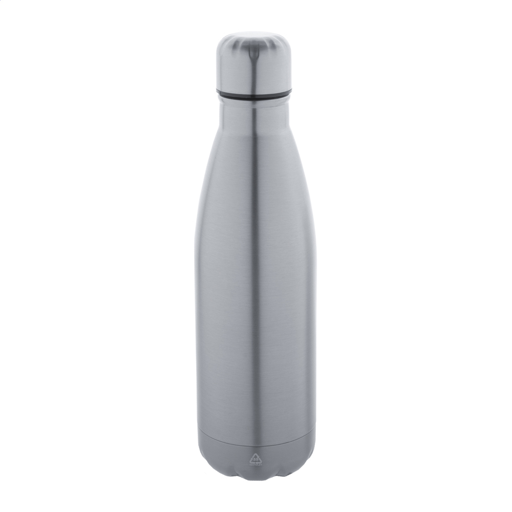 Refill - gerecyclede roestvrijstalen fles - kopen of bedrukken - zilver