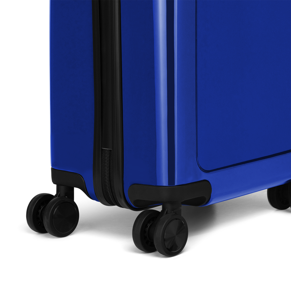 STICKERCASE® 14" Handbagage mini donker blauw - met gepersonaliseerde sticker en/of individuele namen
