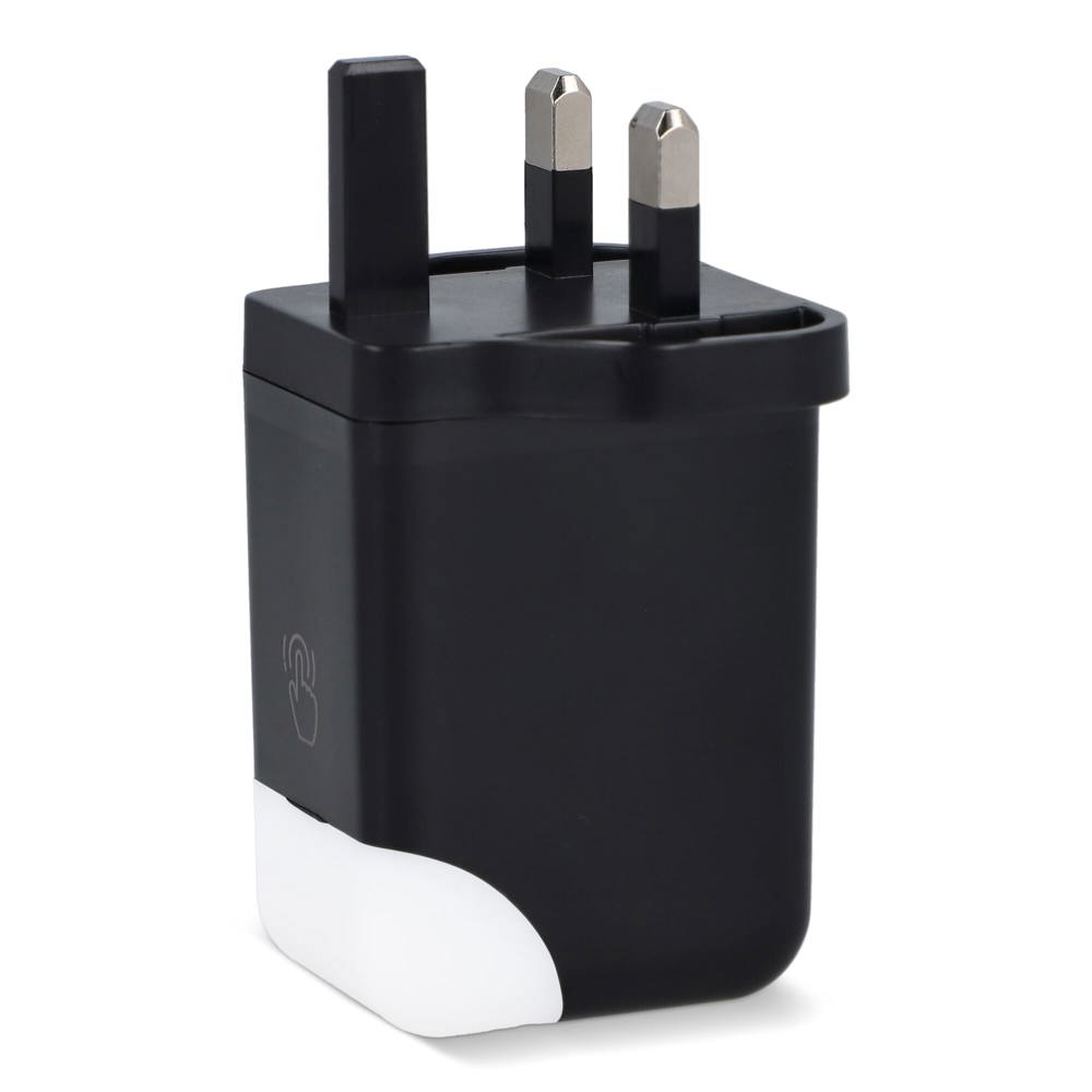 Xoopar ICE-G 65W GaN Adapter met UK Plug - bedrukt of onbedrukt verkrijgbaar - zwart