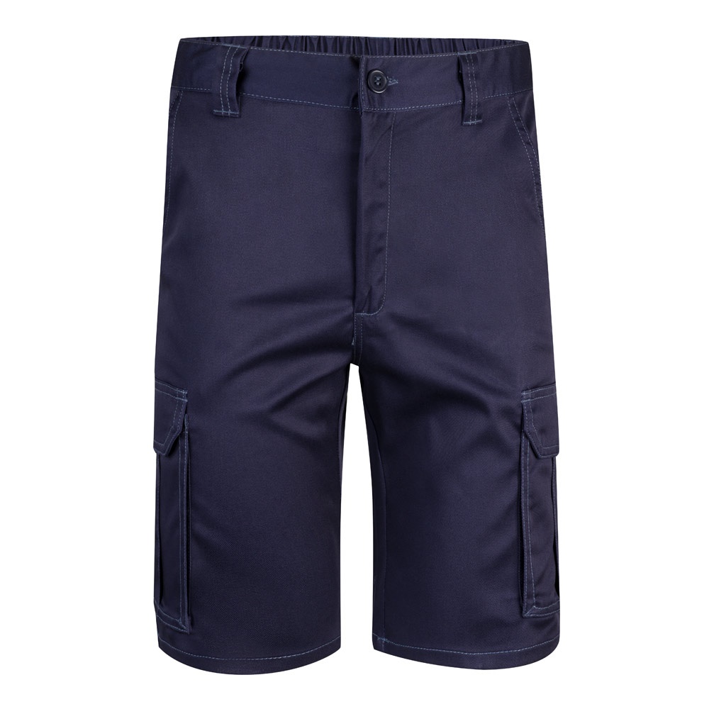 VL HEBE. Stretch bermuda met meerdere zakken (240g/m²), van katoen (46%), EME (38%) en polyester (16%) - Blauw