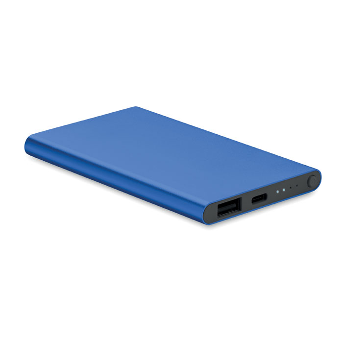 POWERFLAT C - 4000 mAh Power Bank Type C - kopen of bedrukken - Royal Blauw