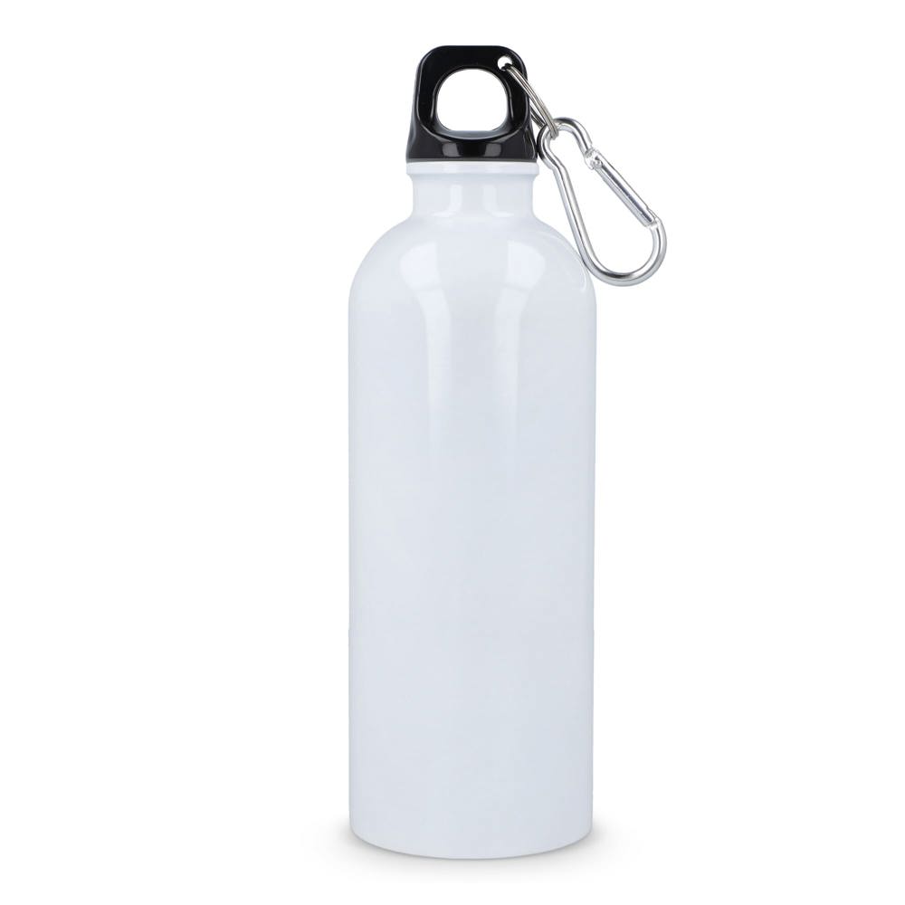 Gerecycled RVS Enkelwandige fles met Karabijnhaak 500ml