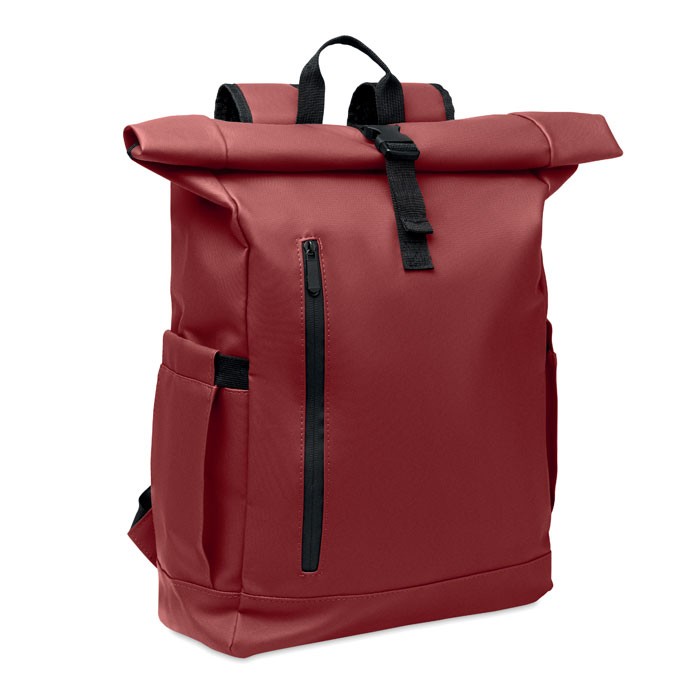 BANGKOK ROLL - Rolltop laptop rugzak 600D - met logo of onbedrukt bestellen - bordeaux