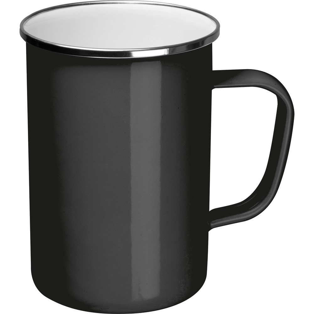 Emaille beker - voor bedrijven en relatiegeschenken - Zwart