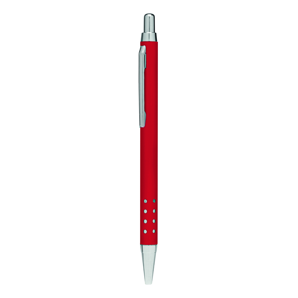 BUKAREST - Aluminium balpen - voor bedrijven en relatiegeschenken - Rood