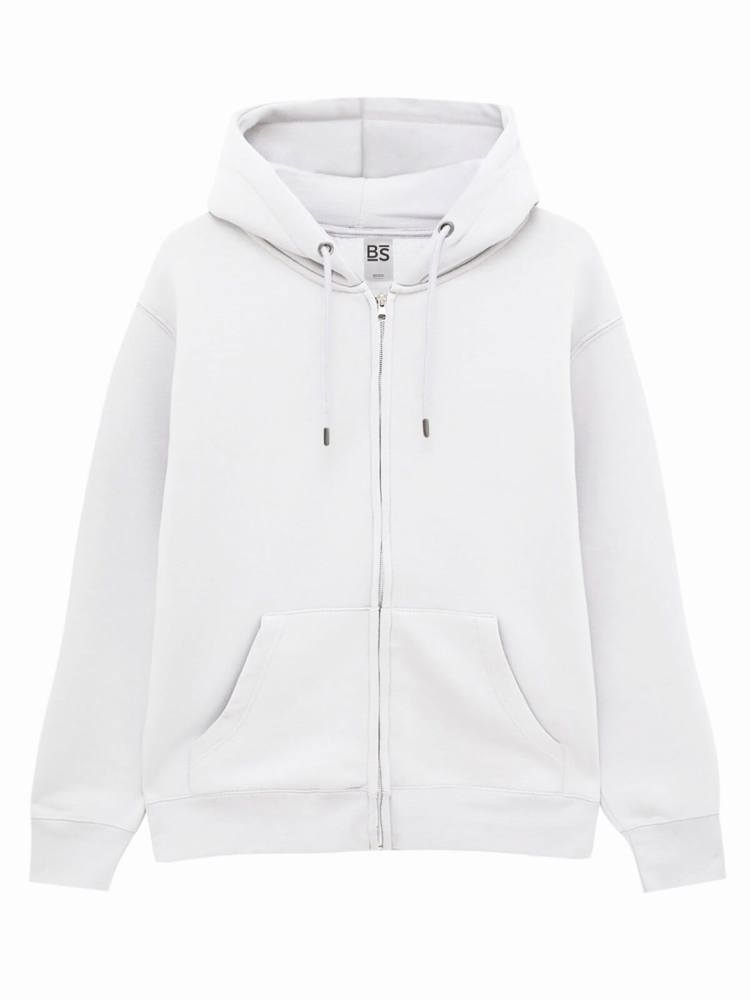 BS Vega full zip hoodie, 280 gr/m² - bedrukt of onbedrukt verkrijgbaar - Wit (WHITE)